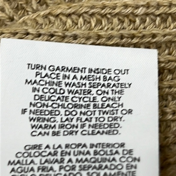 CABI Minimalist/Career Long Line V-Neck Long SLV Tan Cardigan Cotton Sweater M - Picture 14 of 16